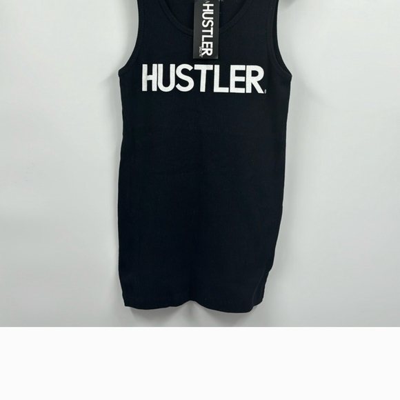 Hustler NWT Black Tank Top. L - Picture 1 of 5